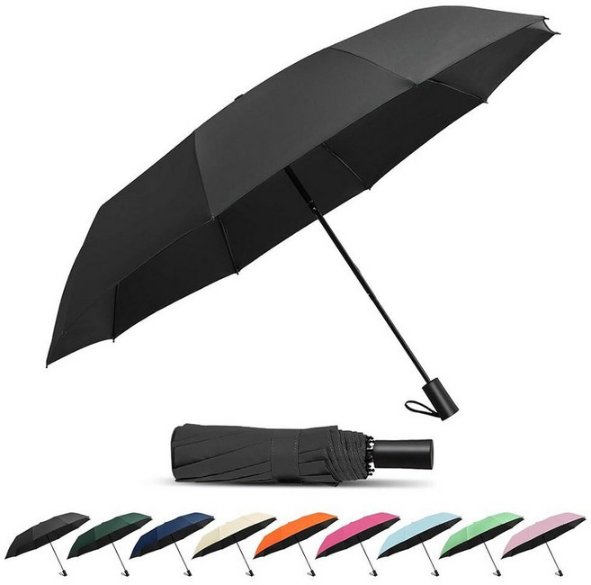 SoulRain 116.8cm(46인치) 여행용 햇빛 및 비 우산 경량 방풍 휴대용 컴팩트 파라솔 95% 자외선 차단 여성 남성용 블랙. 클래식 116885