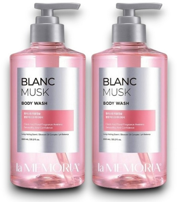 라메모리아 블랑 머스크 바디워시, 2개, 600ml