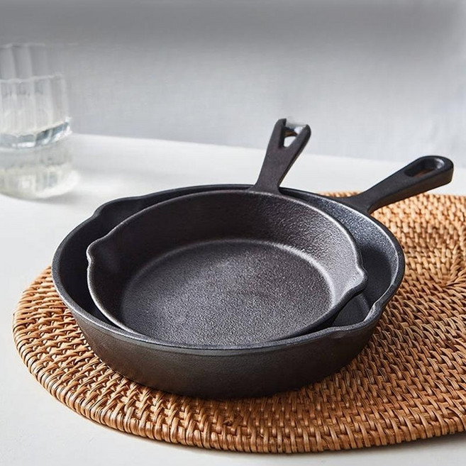 두꺼운 롯지무쇠팬 3종세트 주철, 무코팅 주철팬, 3종세트(10cm/20cm/26cm)