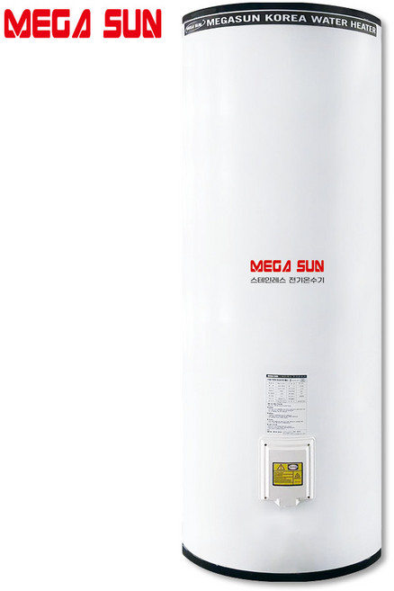 메가썬 스텐 중형 대용량 전기 온수기 스테인레스, 500리터