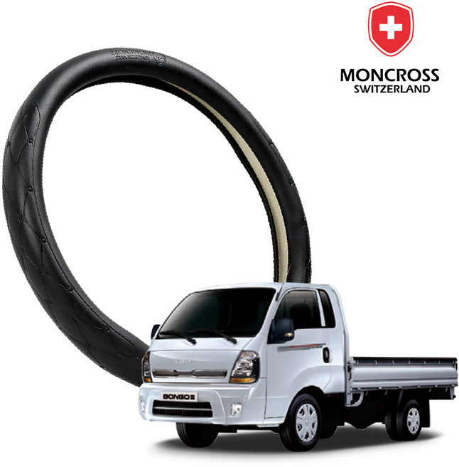 딜온 몽크로스 프리미엄 엠보 퀼팅 핸들커버, 봉고3 블랙