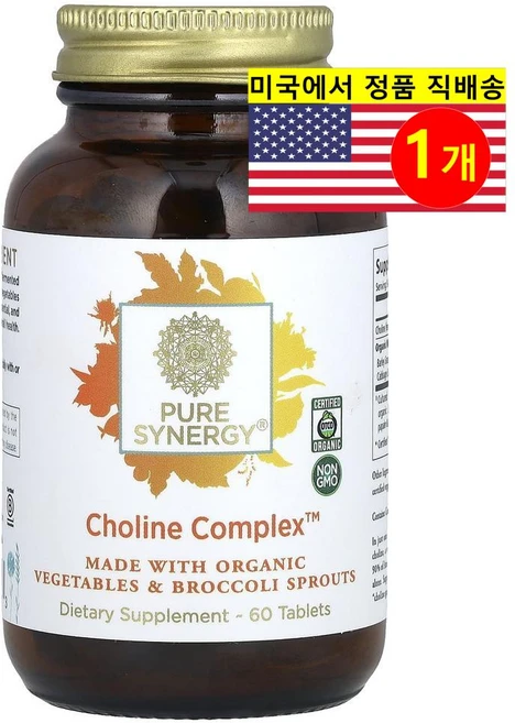 Pure Synergy 퓨어시너지 콜린 콤플렉스 60정, 1개 - 쿠팡