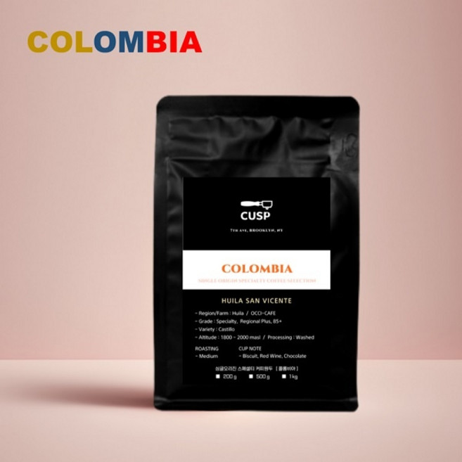 (커스프) 커스프 커피원두 200g (콜롬비아 후일라 산비센테 스페셜티 워시드), 프렌치프레스(굵음)