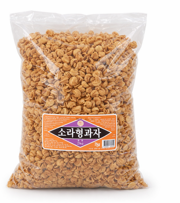 주5일 바삭한 소라과자 업소용 대용량 벌크 박스 소라형과자, 2kg, 1개