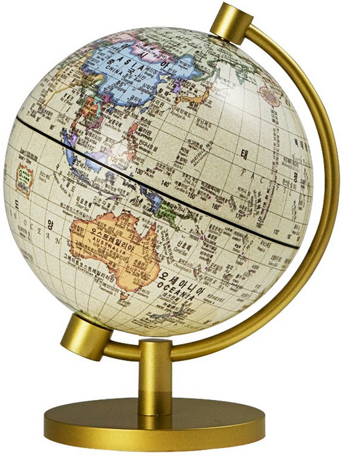 세계로 미니 엔틱 지구본 125-YB 소형 지구의 지름 12.5cm