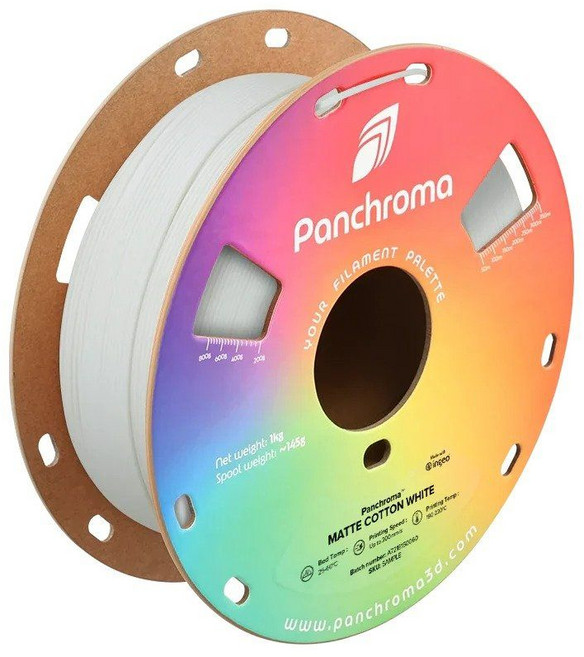 Polymaker PolyTerra PLA Panchroma Matte 필라멘트 1.75mm1kg 무광택 프린팅, Cotton white