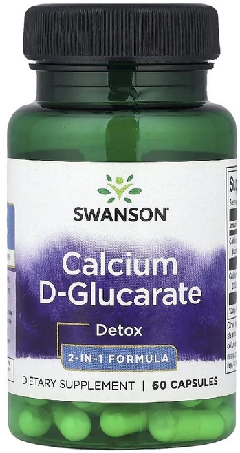 스완슨 칼슘 d-글루카레이트 디톡스 2-In-1 포뮬라 캡슐 60정, 1개 - 쿠팡