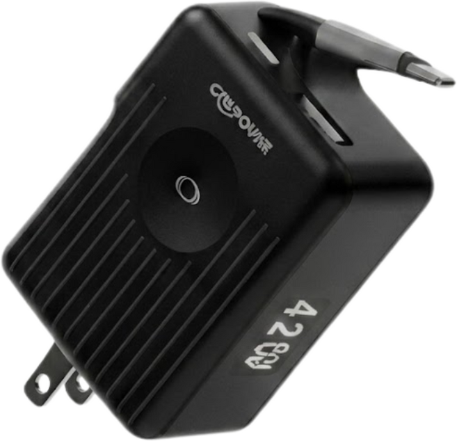 CreePOWER 42W GaN 全球旅行充電器, 黑色, 1個