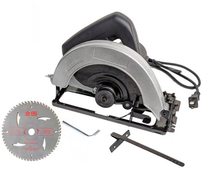 KOMORI 森森機具 110V 7吋電圓鋸 可調深度角度 有線圓盤鋸 附鋸片, 1個, 110V-7吋電圓鋸+免費換一次碳刷