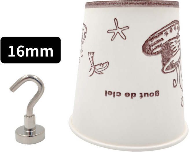 초강력 마그네틱 후크 자석걸이 네오디움 원형 자석 소형 16mm, 8개