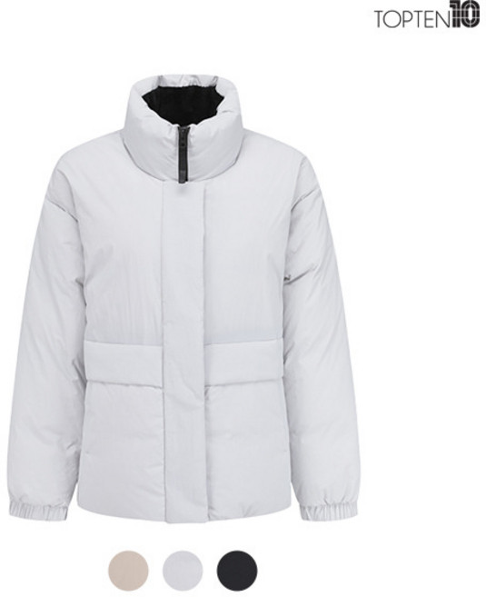 [국내매장 정품] [탑텐] 여성 넌퀼팅 하이넥 숏다운 점퍼 MSC4JP2905 627569