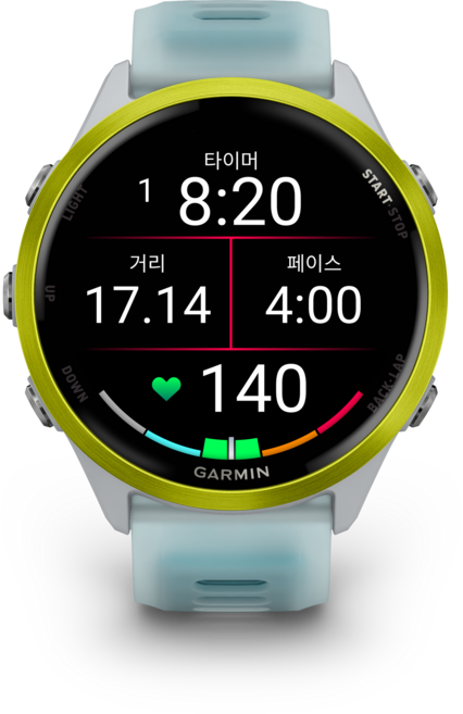 가민 러닝 GPS 스마트워치 47mm 포러너 570, 화이트스톤 + 앰프 엘로우, 3.54cm, GPS + 블루투스