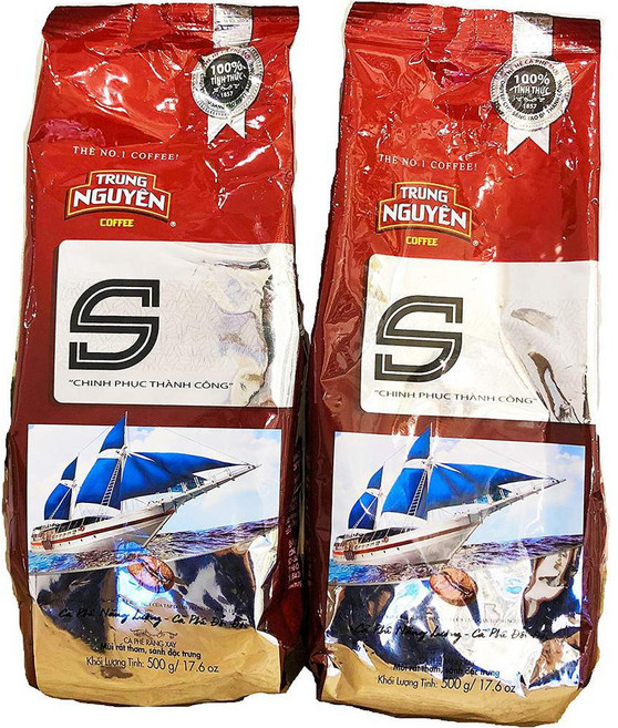 TrungNguyen 일본직구 TRUNGYNGUYEN CHINH PUCS 1kg (500g 2봉지) 중갈이 청근 블렌드 레귤러 커피숍 드립 파우더 베트남 커피