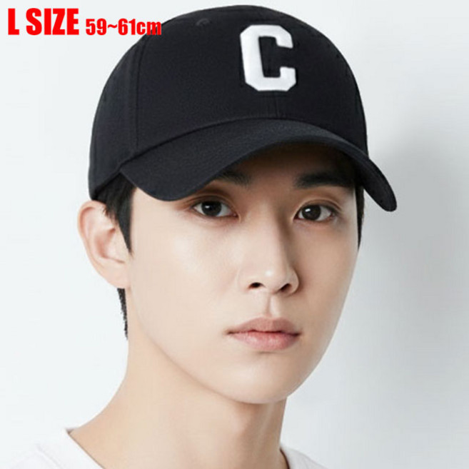 베이직엠 남성 빅사이즈 사계절 야구모자 볼캡 C 패치 (59~61cm)