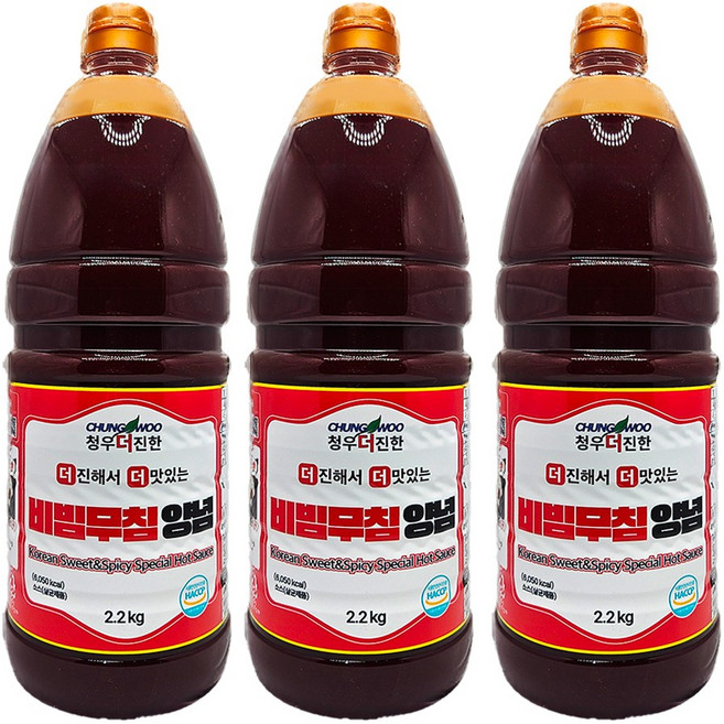 청우식품 더진한 만능 비빔 무침양념, 3개, 2.2kg, 2.2L