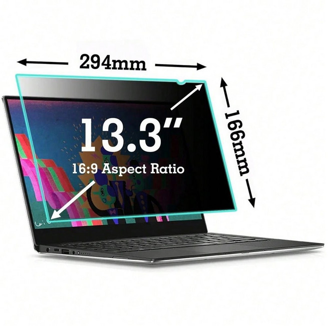 개인 정보 보호 화면 보호기 노트북 PC 컴퓨터 삽입 Protive 필름 Anti-spy Anti-peeping Filter Fit for labtop, 13.3inch-294x166mm