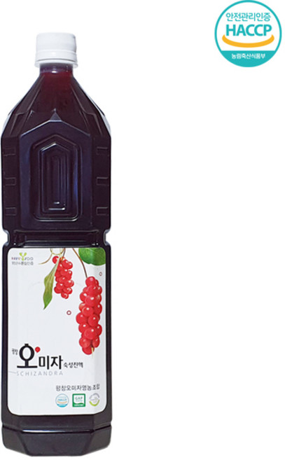 평창 오미자 숙성진액 1.5L(대용량) 오미자청 원액 해썹인증, 1.5L, 1개
