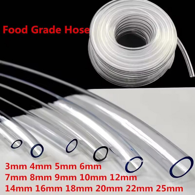 호스 6mm 8mm 펌프 고무 파이프 10mm 튜빙 투명 4mm 수족관 PVC 12mm 튜브 등급, 2x3mm, 5 Meters