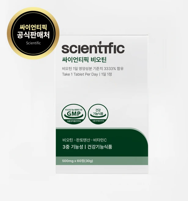 싸이언티픽 비오틴, 60정, 1박스 - 쿠팡