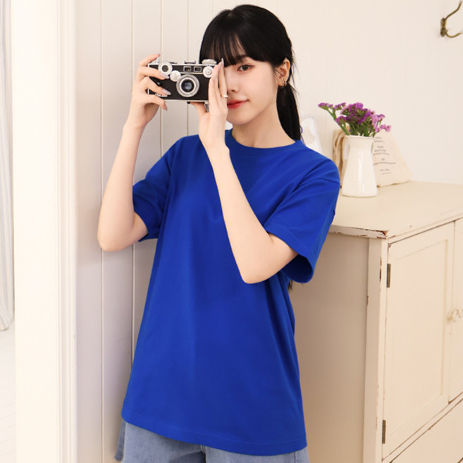 포플러앤씨 17수 라이트 라운드 무지 통기성 티셔츠 P24SMT050901