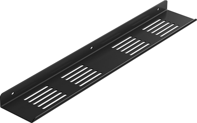 루나틱몰 스텐 무타공 욕실 화장실 정리 선반, 블랙 일자형, 1개