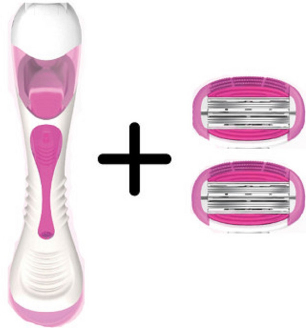 도루코 이브 스위티 여성용면도기 핸들1개 + 면도기날 2개 제모기 바디면도기, 1개, 1세트