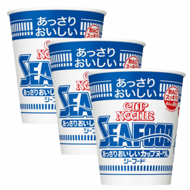 닛신 일본 컵누들 담백한 해산물 컵라면 라멘 3개 세트