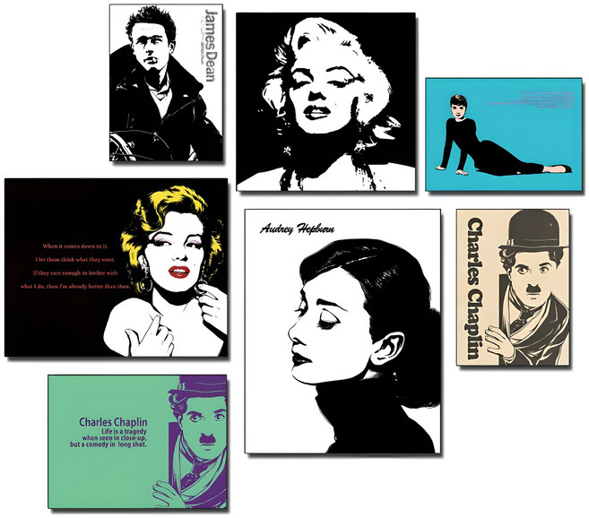 못질 없이 붙이는 그림 액자 세트