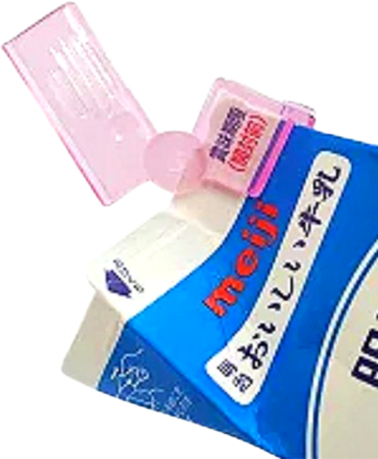 댈리서프 우유팩 밀봉 클립, 핑크(반투명), 4개