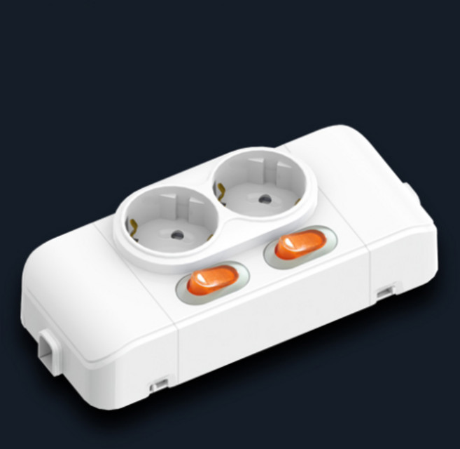 현대일렉트릭 개별 노출 2구 콘센트 KS인증, 1개