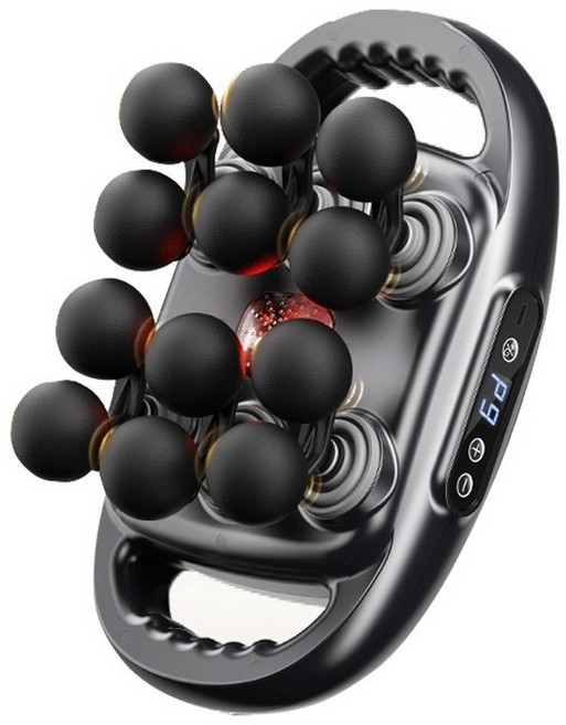 AUX Oaks 12헤드 휴대용 강력한 대형 복부 근막 근육 마사지기 마사지건, 기프트박스 모델-펄화이트, FREE