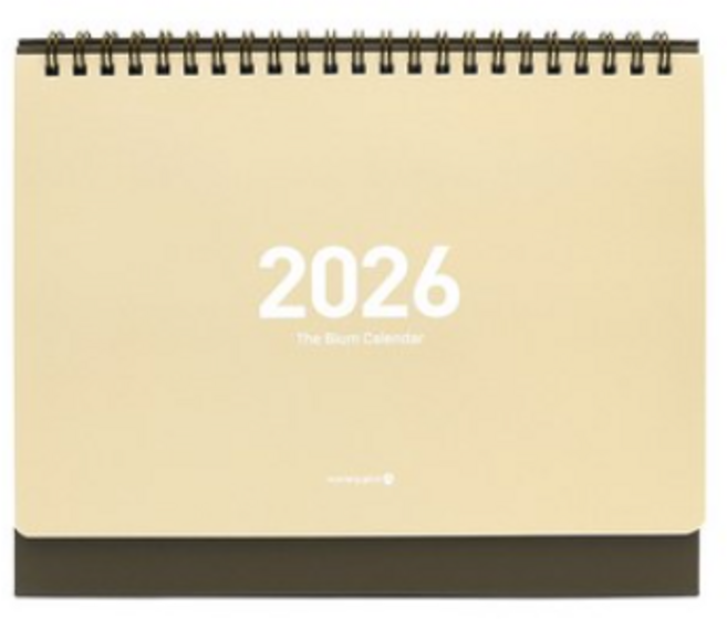 비움 모닝 스탠딩 캘린더 2026 중(210 x 177 x 80 mm), 베이지, 2개