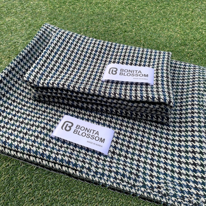 보니타블라썸 무릎담요 블랭킷 겨울 차량 사무실 방한 카페 항공 하운드체크