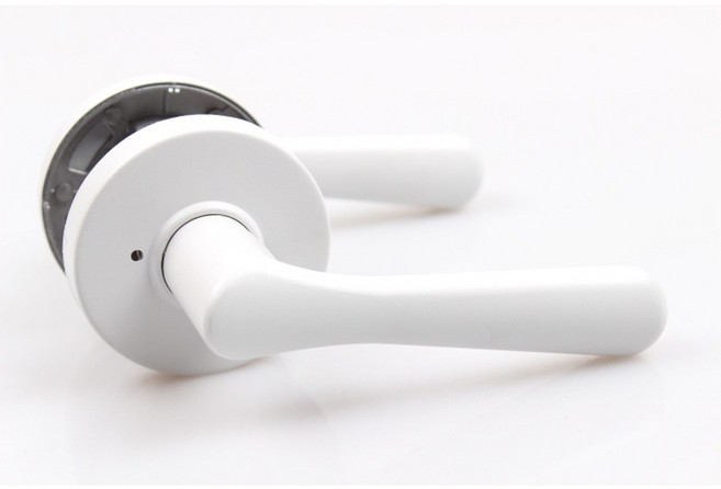 방 문 손잡이 레버형 화이트 STL-761, 1개