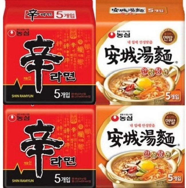 농심 봉지라면 혼합 신라면 10봉 + 안성탕면 10봉 (총 20봉), 총 20봉 1세트