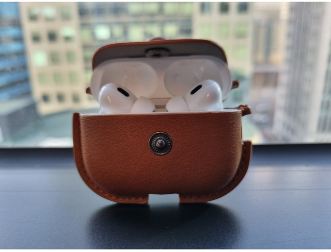 에어팟 프로2 가죽 케이스 똑딱이 단추, 1개