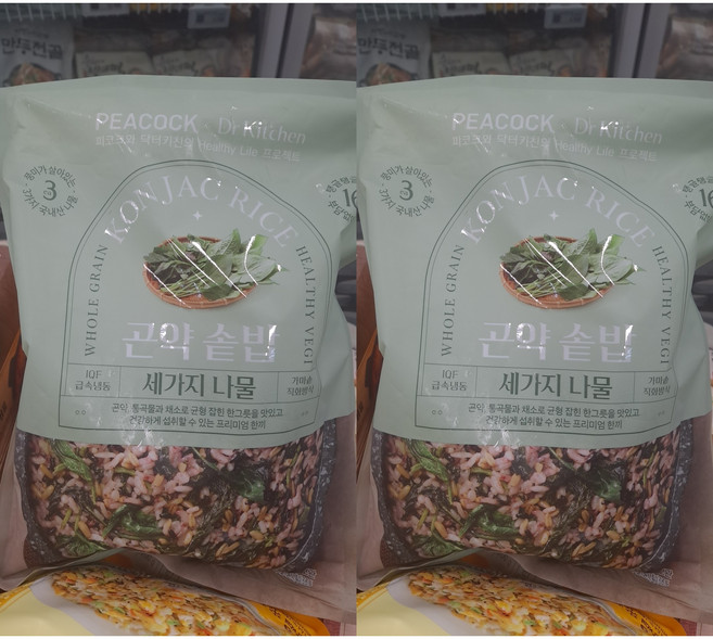 피코크 곤약 솥밥 세가지 나물밥 400g(200g x 2) x 2개 냉동, 200g