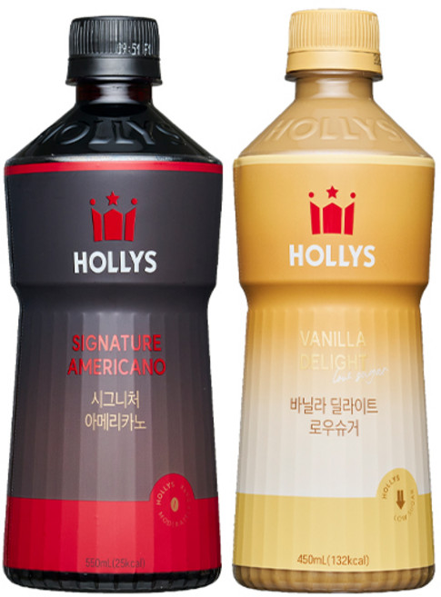 [할리스] 시그니처 아메리카노 550ml 6개 + 바닐라딜라이트 로우슈거 450ml 6개