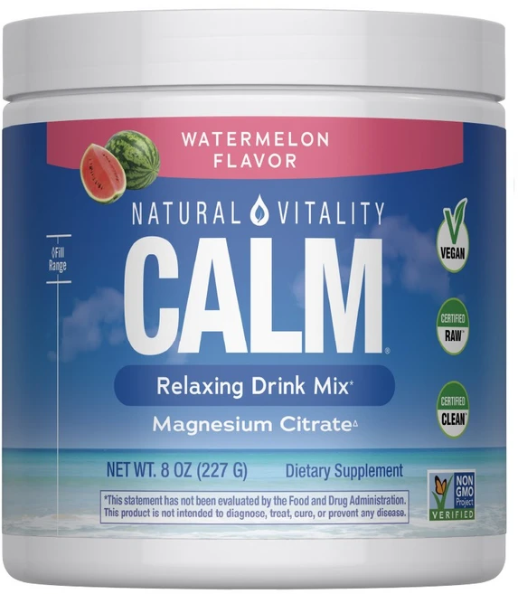 내추럴바이탈리티 캄 마그네슘 보충제 드링크 믹스 파우더 워터멜론, 227g, 1개 - 쿠팡