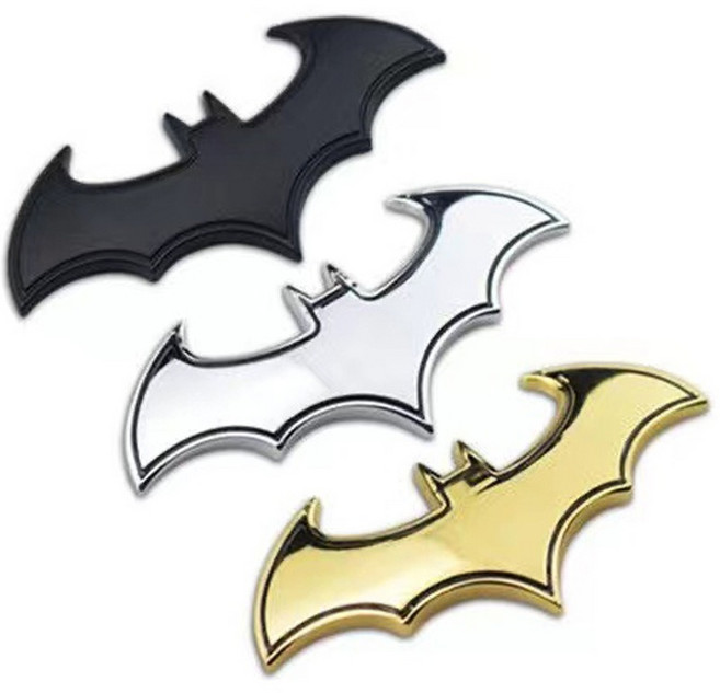 1+1 배트맨 엠블럼 메탈 스티커 자동차 튜닝 차량스티커 차량용 자동차 엠블럼 데칼 차스티커, 골드+검정
