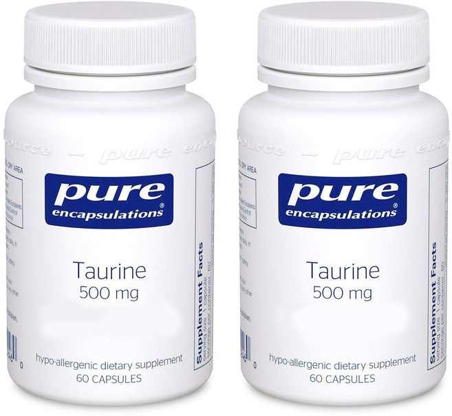 Pure Encapsulations 牛磺酸膠囊 500mg, 60顆, 2罐