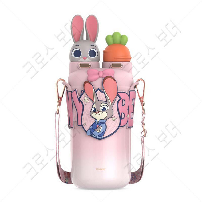 크로스 보더 디즈니 주토피아 빨대 보온보냉 텀블러550ml, 1개, 550ml, 주디
