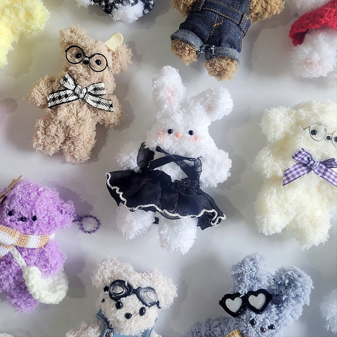 [24종] 모루인형 만들기 DIY 키트, 1개, 07번-2 블랙 원피스세트