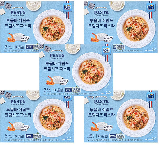 끼리 투움바 쉬림프 크림치즈 파스타, 300g, 5개