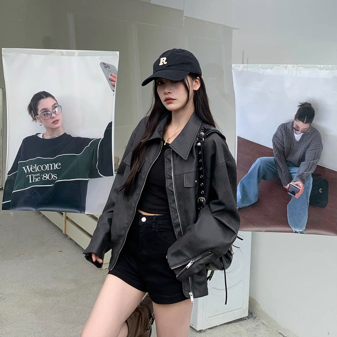 여성자켓 패션 레더자켓 캐주얼 재킷 코트