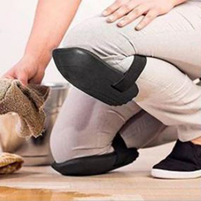 타일 작업용 청소 작업 현장 쿠션 무릎 보호대 무릎패드, 블랙, 1세트