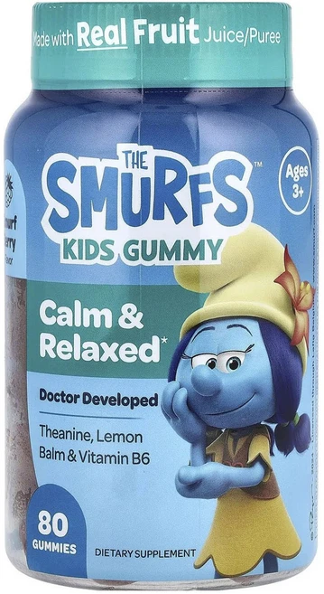스머프 어린이 캄 & 릴렉스 Smurf 베리 맛 구미, [현지직배송] 80 Count, 1개, 80정 - 쿠팡
