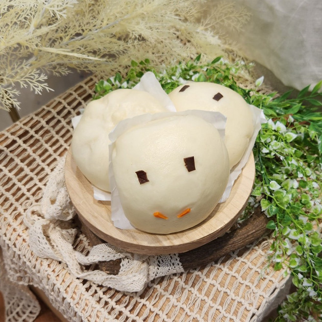 이쁘니 베트남 전통 찐빵(3개 1세트) BANH BAO NHAN THIT QUAY YEN XINH 호빵 만두, 200g, 3개