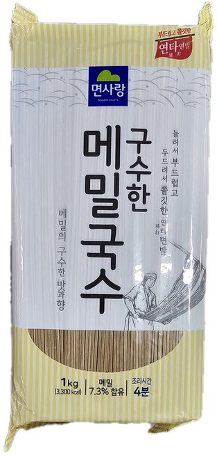 메밀국수 면사랑 메밀건면 메밀면, 1kg, 10개