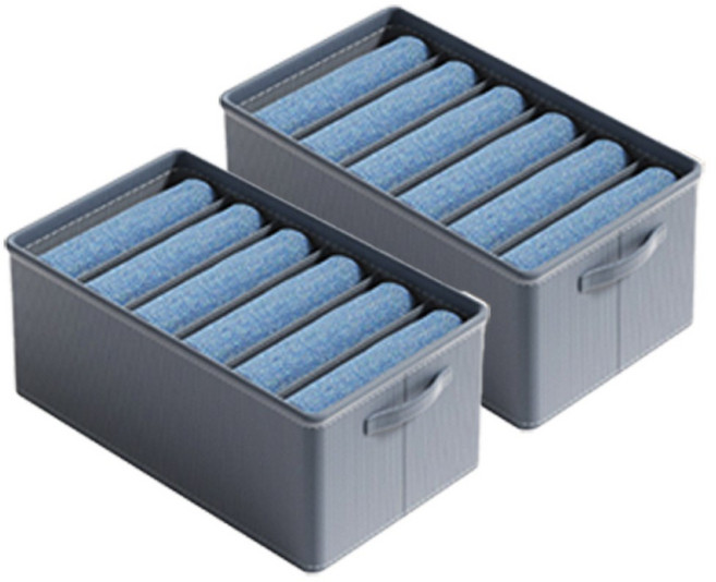 레디박스 칸막이 여름 겨울 의류 보관함 수납 관리 옷정리함, 2개, 그레이